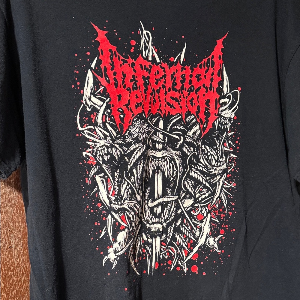 Infernal Revulsion - vomit remnants shirt LARGE